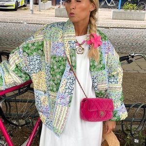Les Jumelles Isabella coat flowerprint